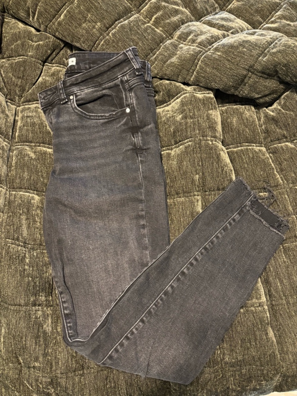 Zara Women's Black Wash Skinny Jeans